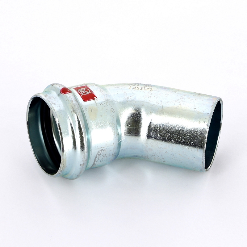 Угол-вставка пресс 45°35 оцинковая сталь Prestabo VIEGA