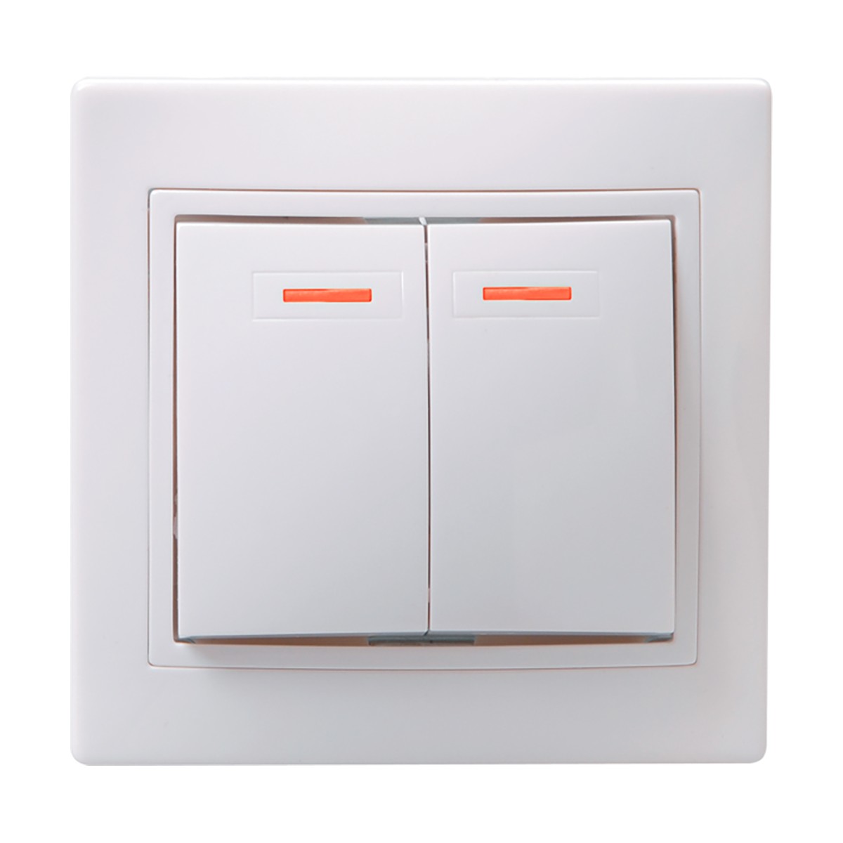 Выключатель "кварта" 2-х кл. с индикатором вс10-2-1-кб, 10а, белый (1/10/200) "iek"