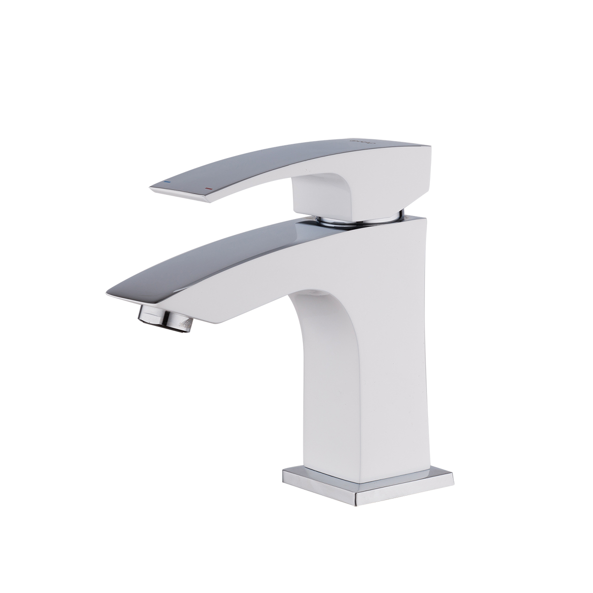 Смеситель для умывальника g1007-7 монолитный, белый/хром (1/8) "gappo"