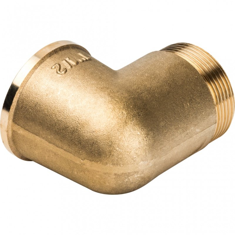 Угол резьбовой ВН 1"1/2 латунь STOUT
