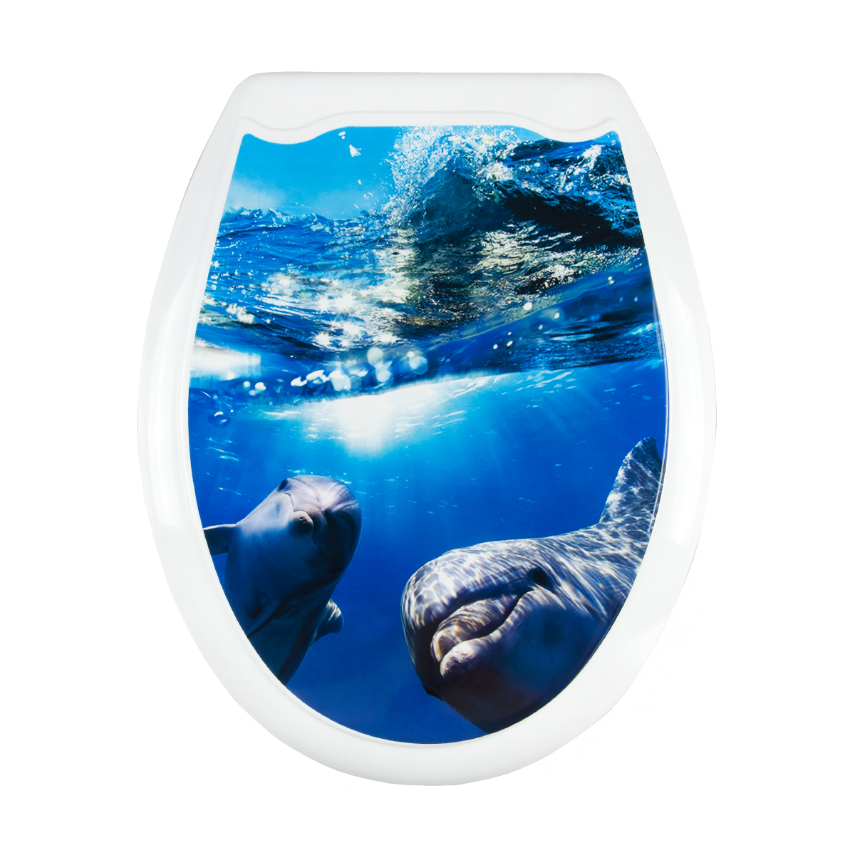 Сиденье для унитаза с рисунком (дельфины) (1/10) "мультипласт"