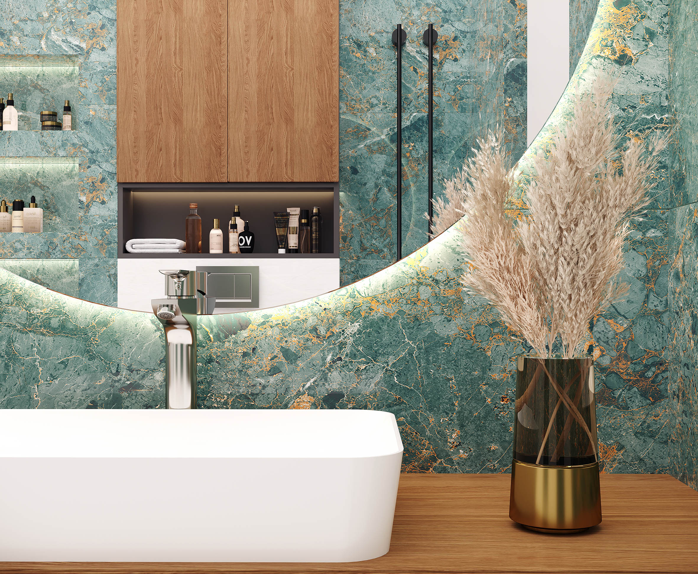 Maestro aqua керамогранит зеленый полированный 60x60