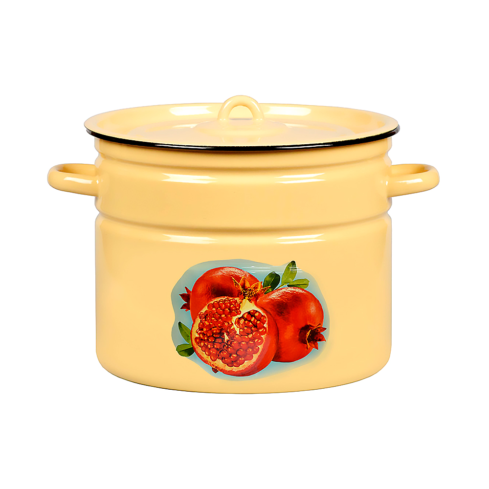 Кастрюля эмалиров. с крышкой декор. 9 л (1/2) "стальэмаль"  1с200с