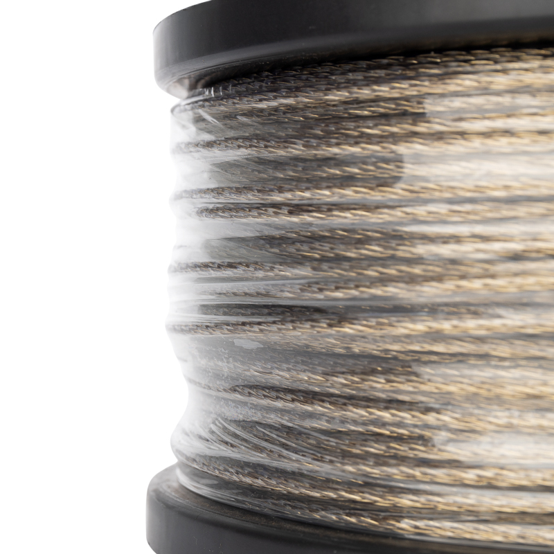 Трос стальной в пвх оплетке 3 мм х 200 м, прозрачный (1/4) "rexant" 09-5330