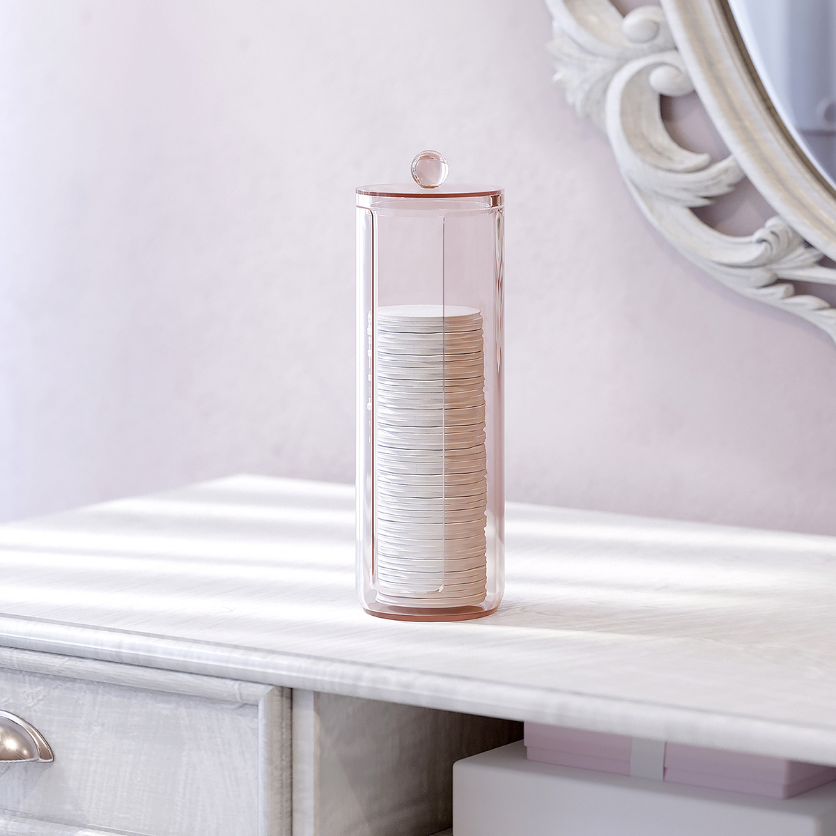 Органайзер для ватных дисков "jardin" 7,5*7,5*20 см (1/48) "valiant" jr-org-rs1