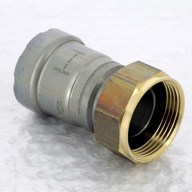 Муфта пресс-В с накидной гайкой Megapress оцинкованная сталь VIEGA 1"х1"1/4