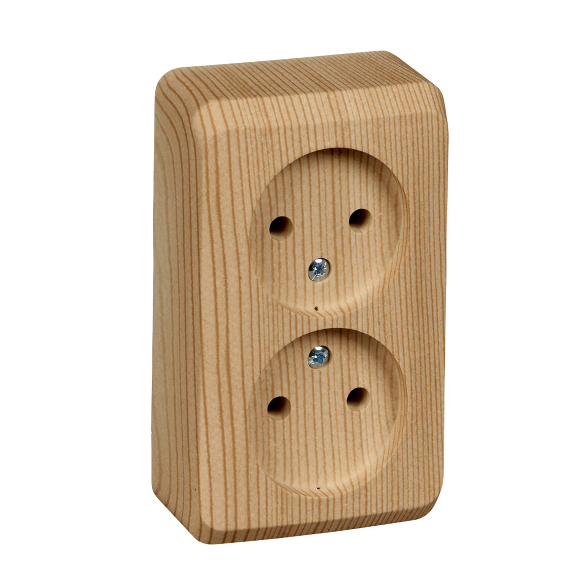 Розетка открыт. уст. "этюд" 2-х местн. 16а, бук (1/16/128) "schneider"