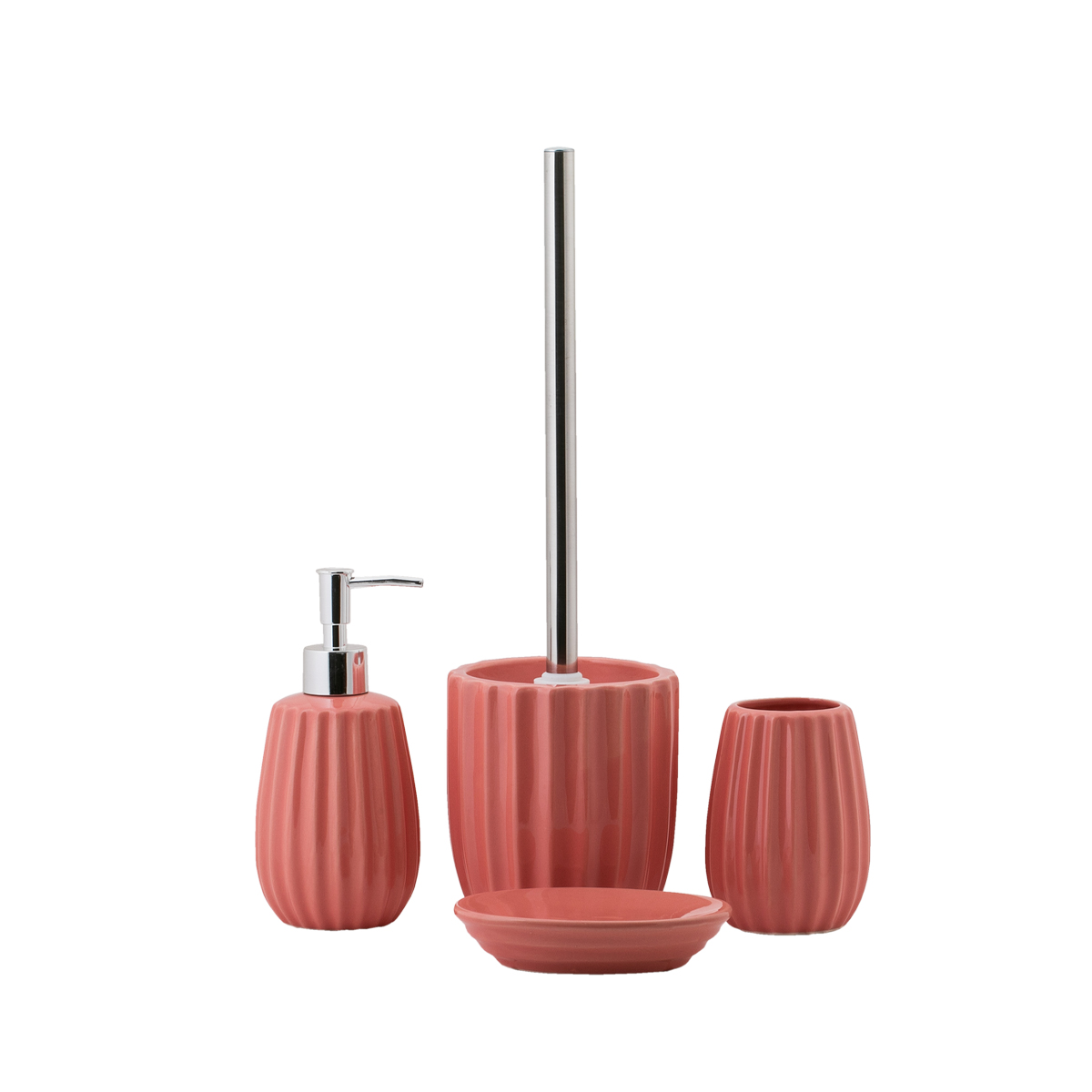 Стакан для ванной комнаты "roya" керамика (коралловый) (1/12) "swensa" swtk-8054crl-c