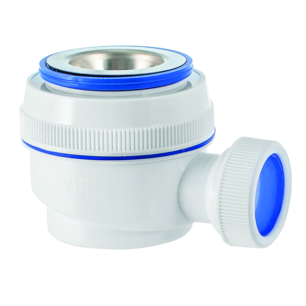 Сифон для душевого поддона с нерж. чашкой 70 мм (1/60) "вирпласт"