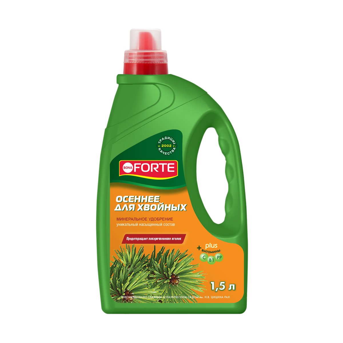 Удобрение жидкое "bona forte" для хвойных 1,5 л (лето-осень) (1/4)