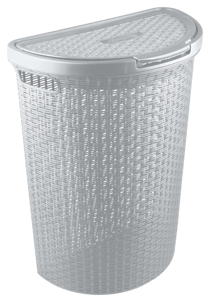 Корзина для белья "eco style" 460*265*610 мм (светло-серый)  (1/5) "бытпласт"