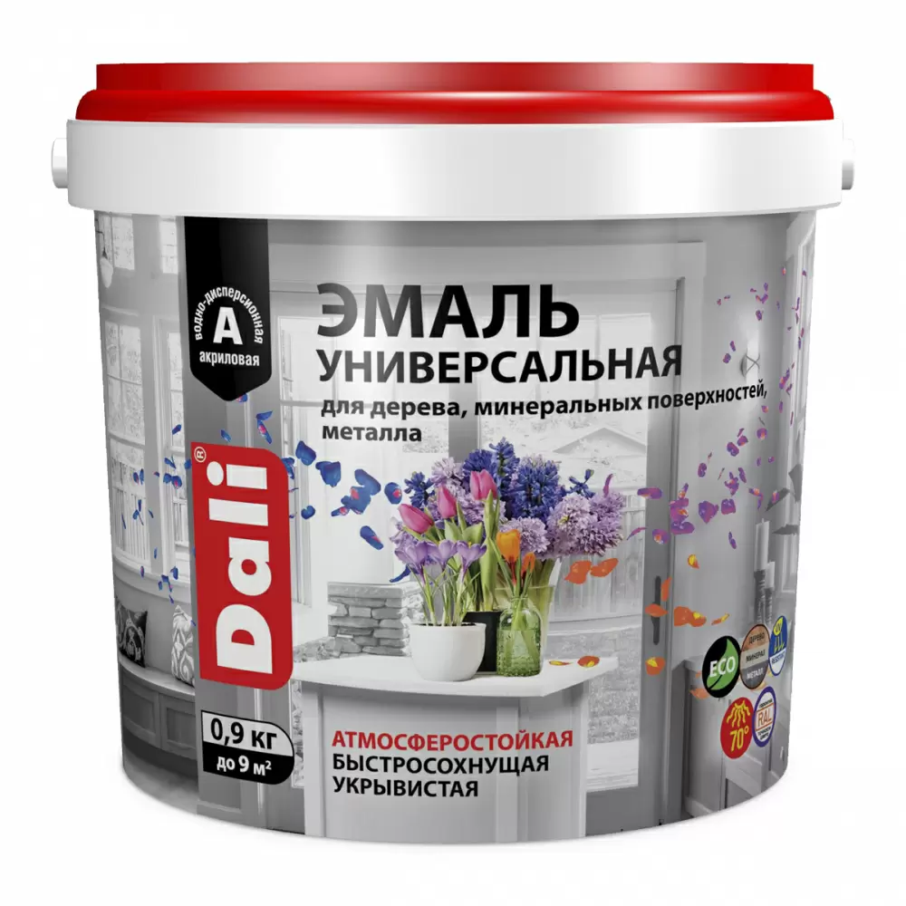 Dali / Дали Эмаль универсальная акриловая атмосферостойкая полуматовая