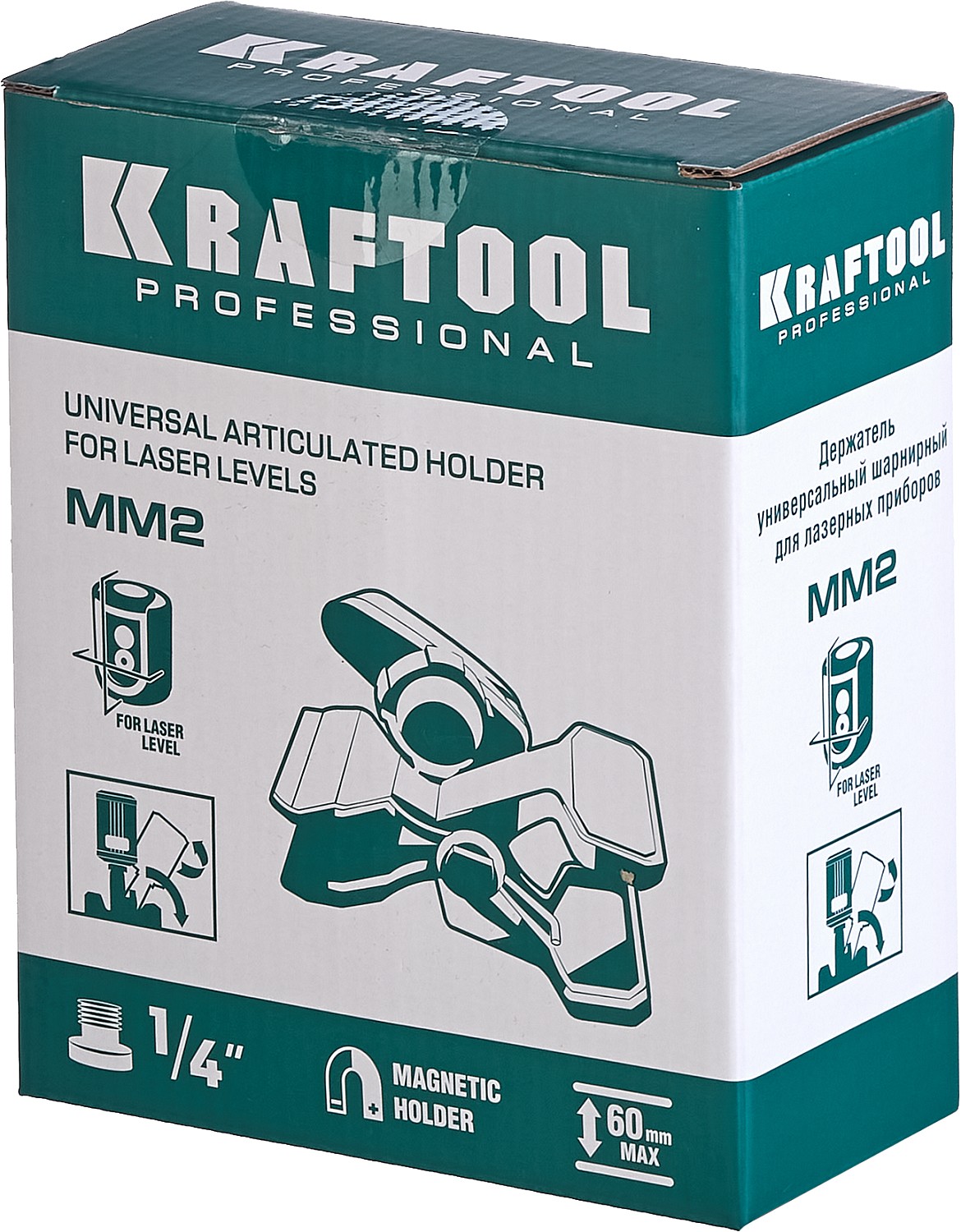 KRAFTOOL ММ2, универсальный шарнирный держатель-клипса (34704)
