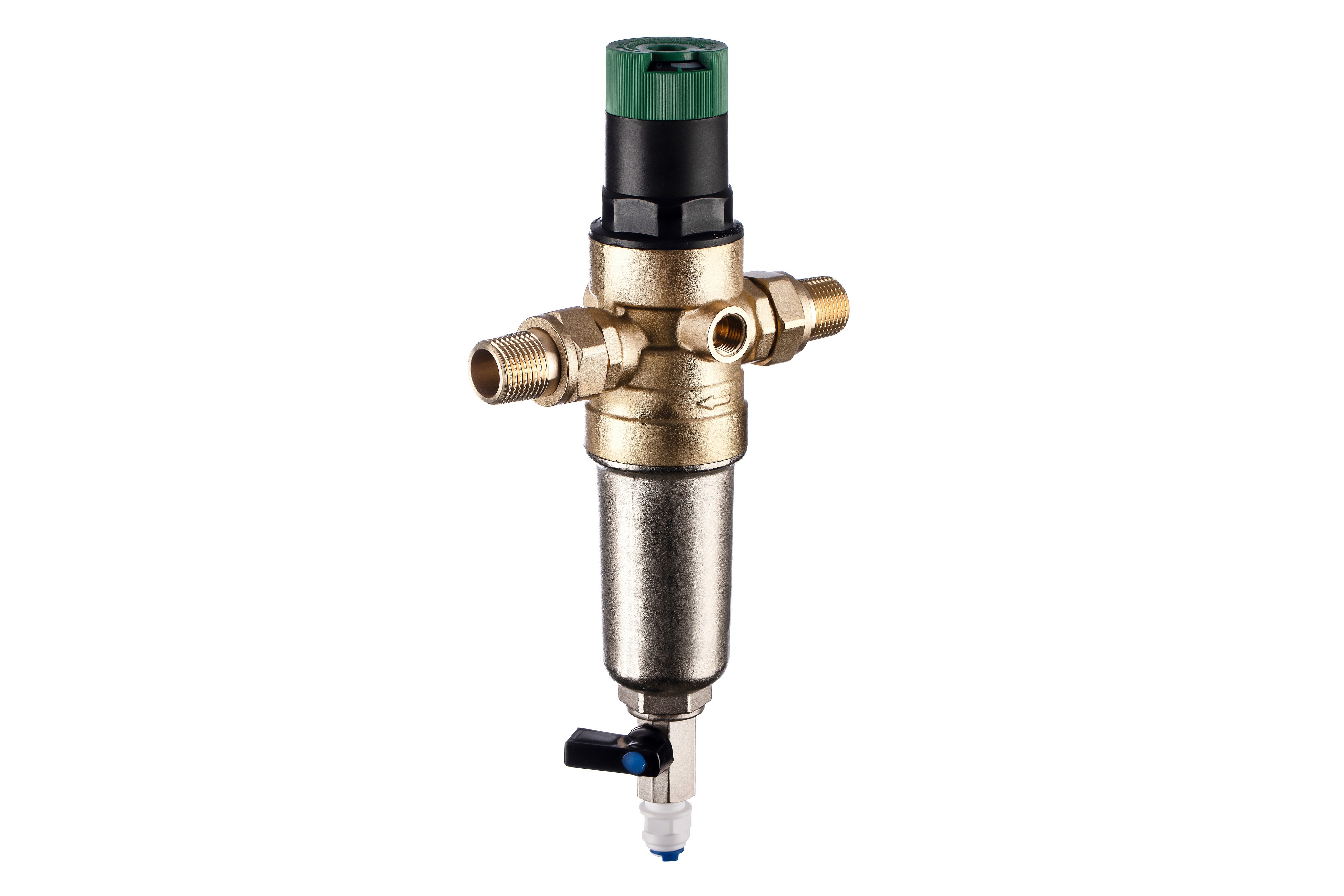 Фильтр магистральный промывной Гейзер Бастион 1/2 для ГВС с регулятором давления