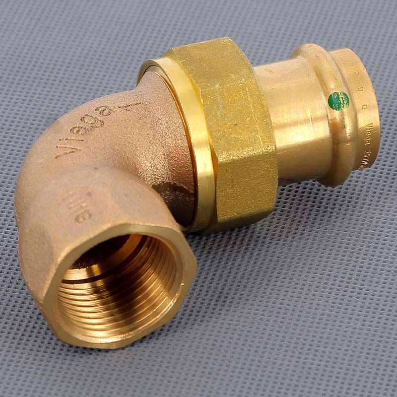 Угол пресс-В 28х1' с разъемным соединением и плоской прокладкой Sanpress VIEGA