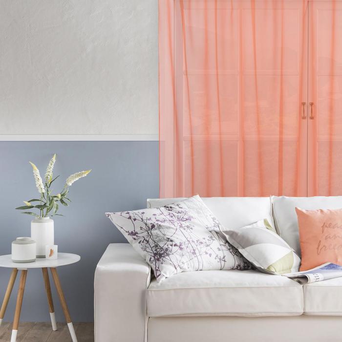 Тюль 135*150 см оранжевый, вуаль (1/22) "этель" 5635250