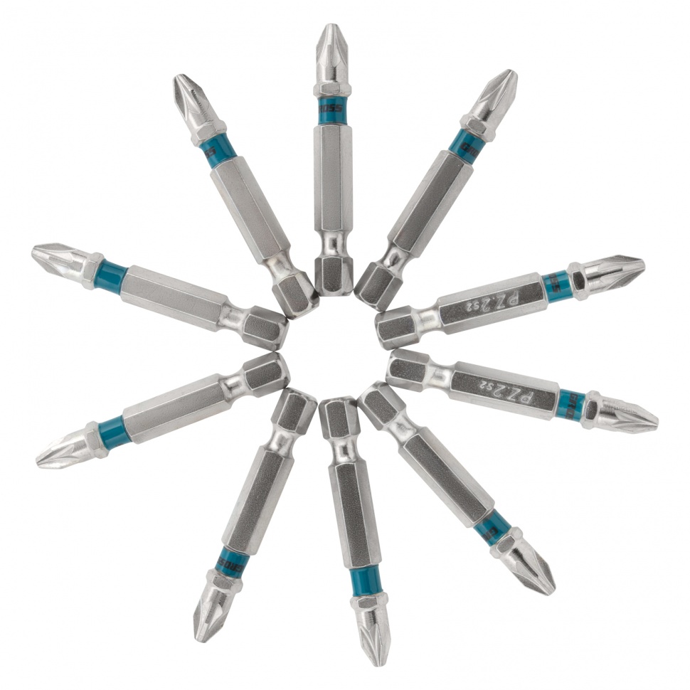 Набор бит РZ2 х 50, сталь S2, 10 шт. Gross (11345)