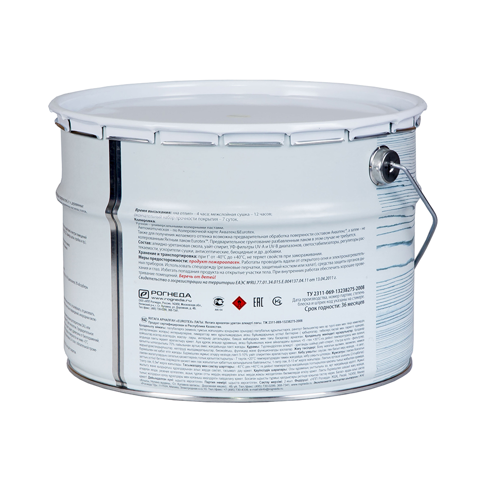 Лак яхтный евротекс полуматовый 10 л (1) "рогнеда"