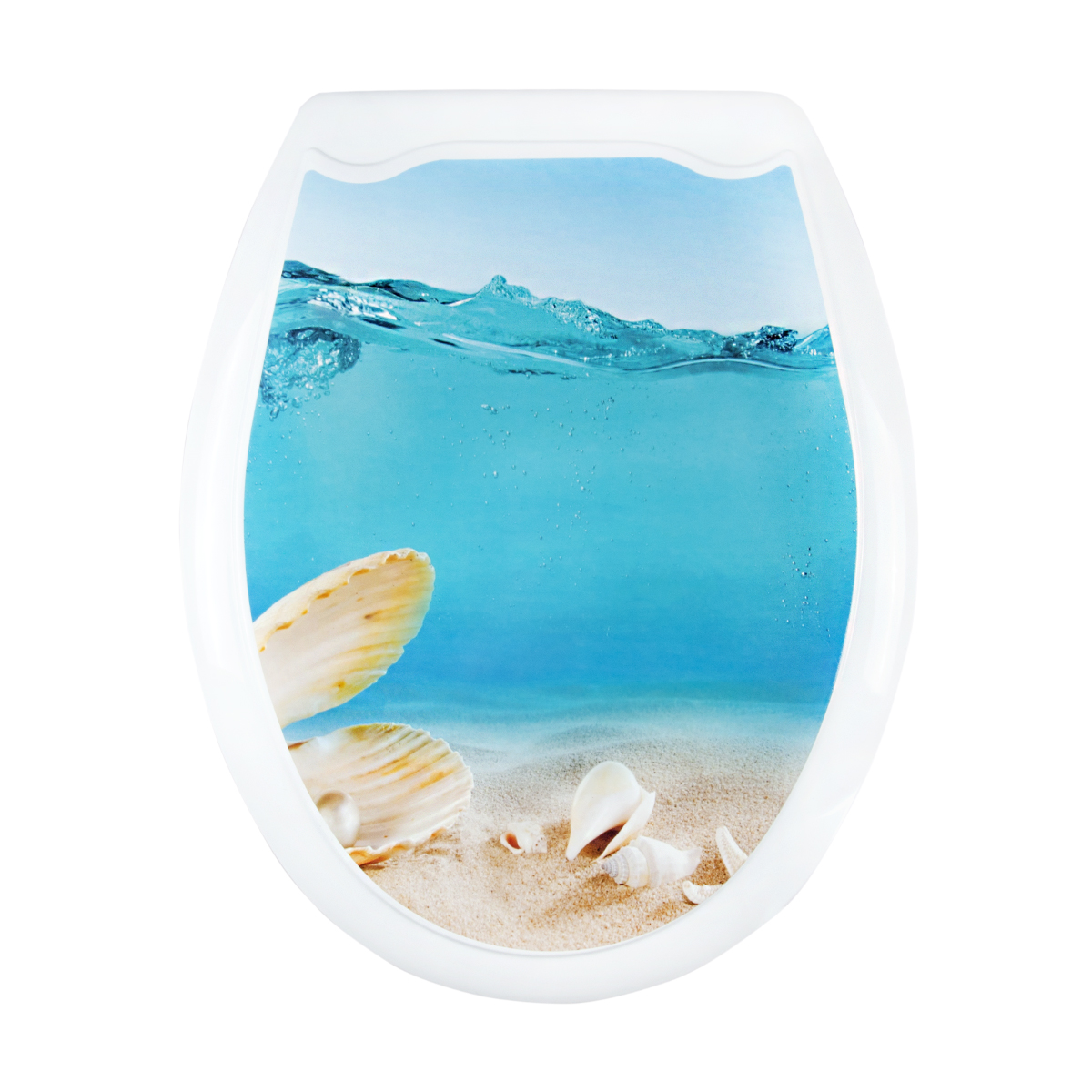 Сиденье для унитаза с рисунком (лазурный берег) (1/10) "мультипласт"