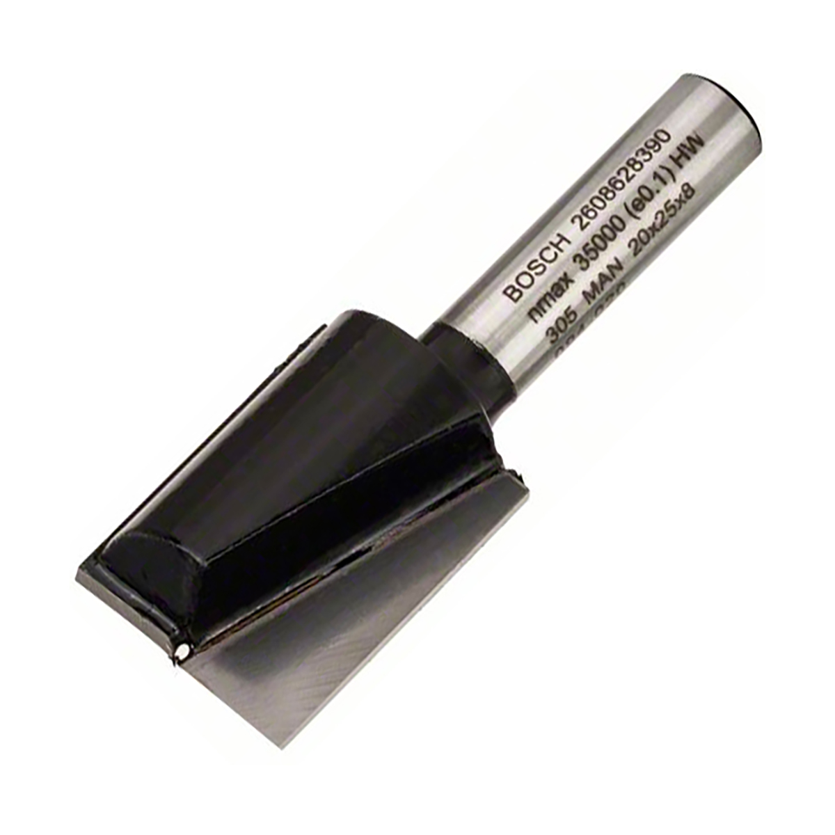 Фреза пазовая прямая "standard for wood" 20 х 25 мм, хвостовик 8 мм (1) "bosch" 2608628390