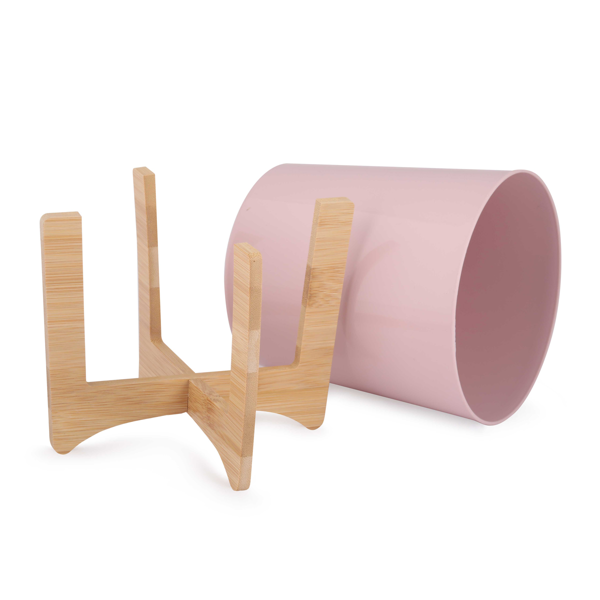 Кашпо для цветов "алессия" с подставкой 1,8 л (розовое) (1/15) "альтернатива" м8265