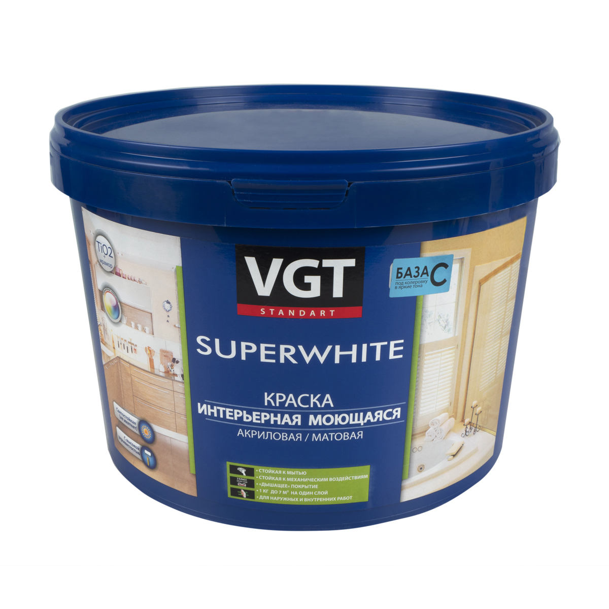 Краска вд-ак-1180 интерьерная моющаяся база с 13 кг (1) "вгт"