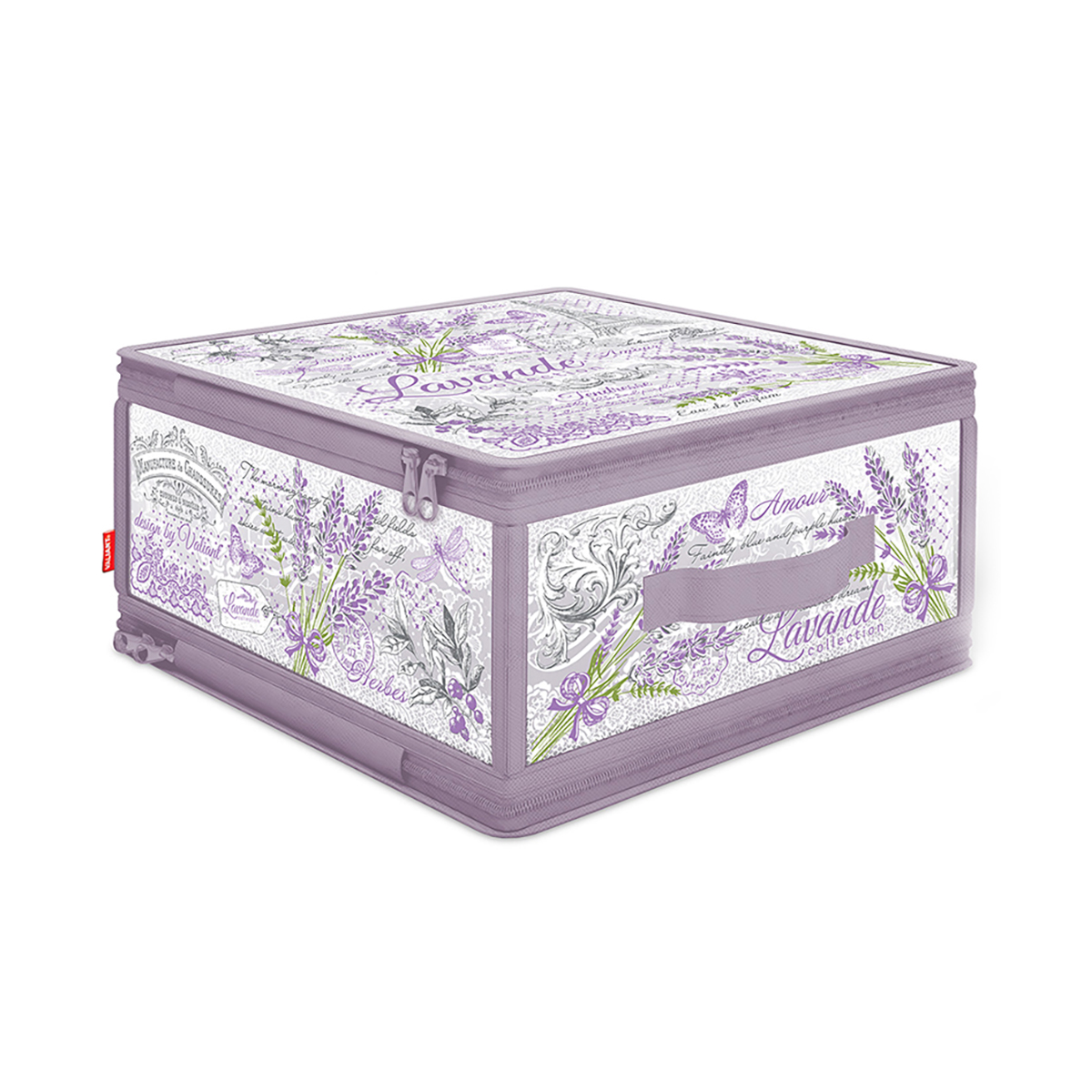Кофр для хранения "lavande" 30*28*15 см с застёжкой-молнией (1/24) "valiant" lv-zip-m
