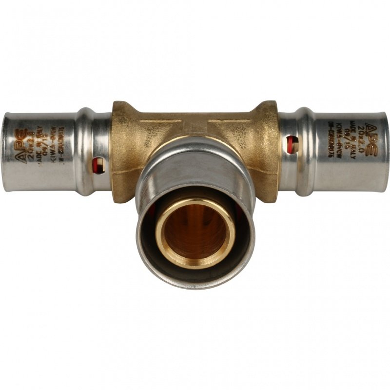 Тройник переходной под пресс 20 x 26 x 20 STOUT для МП труб