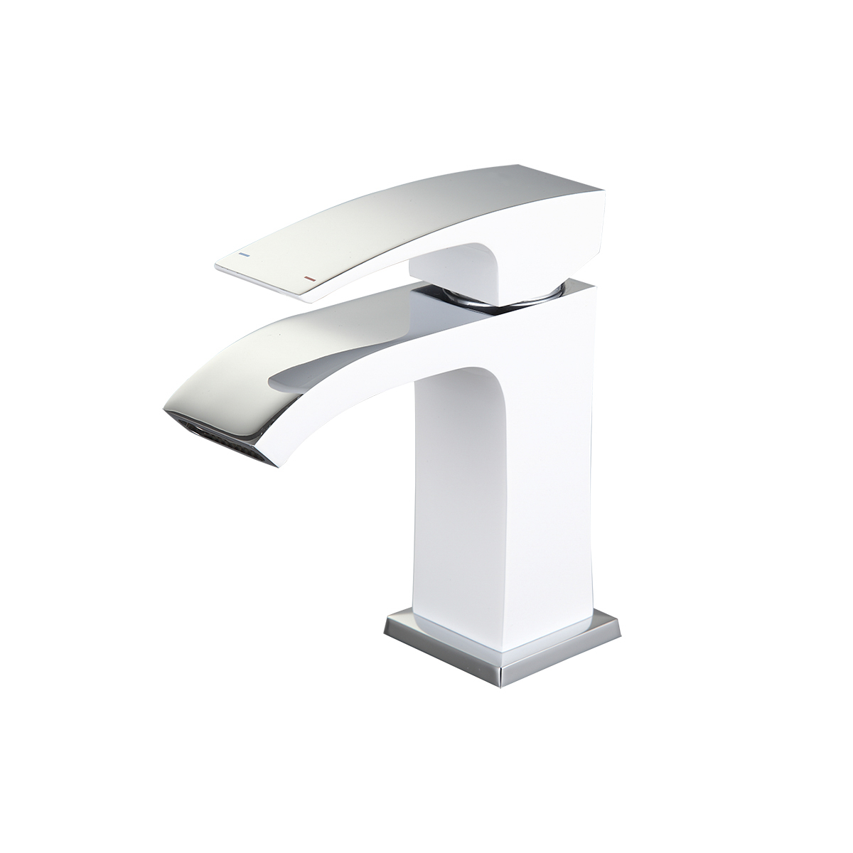 Смеситель для умывальника g1007-8 монолитный, белый/хром (1/8) "gappo"