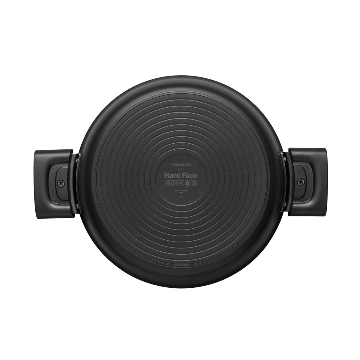 Кастрюля "hard face"  3,5 л, с крышкой (1/4) "fiskars" 1052227