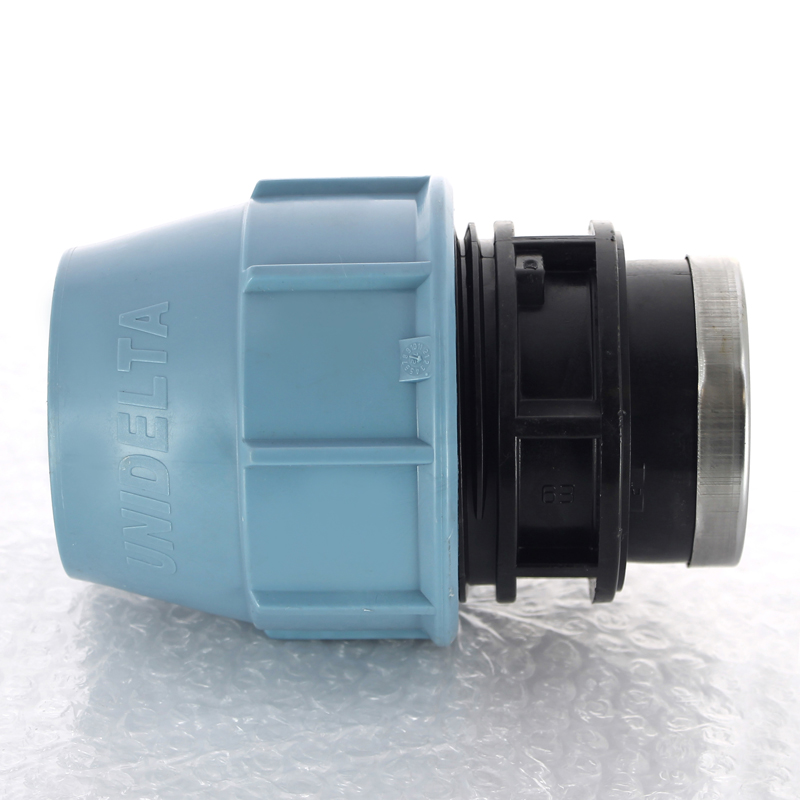 Муфта обжимная ВР 63 x 2" для водопроводных ПНД труб UNIDELTA