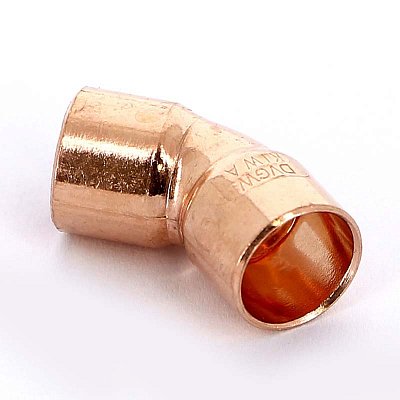 Угол двухраструбный 45° VIEGA пайка 12 мм медный