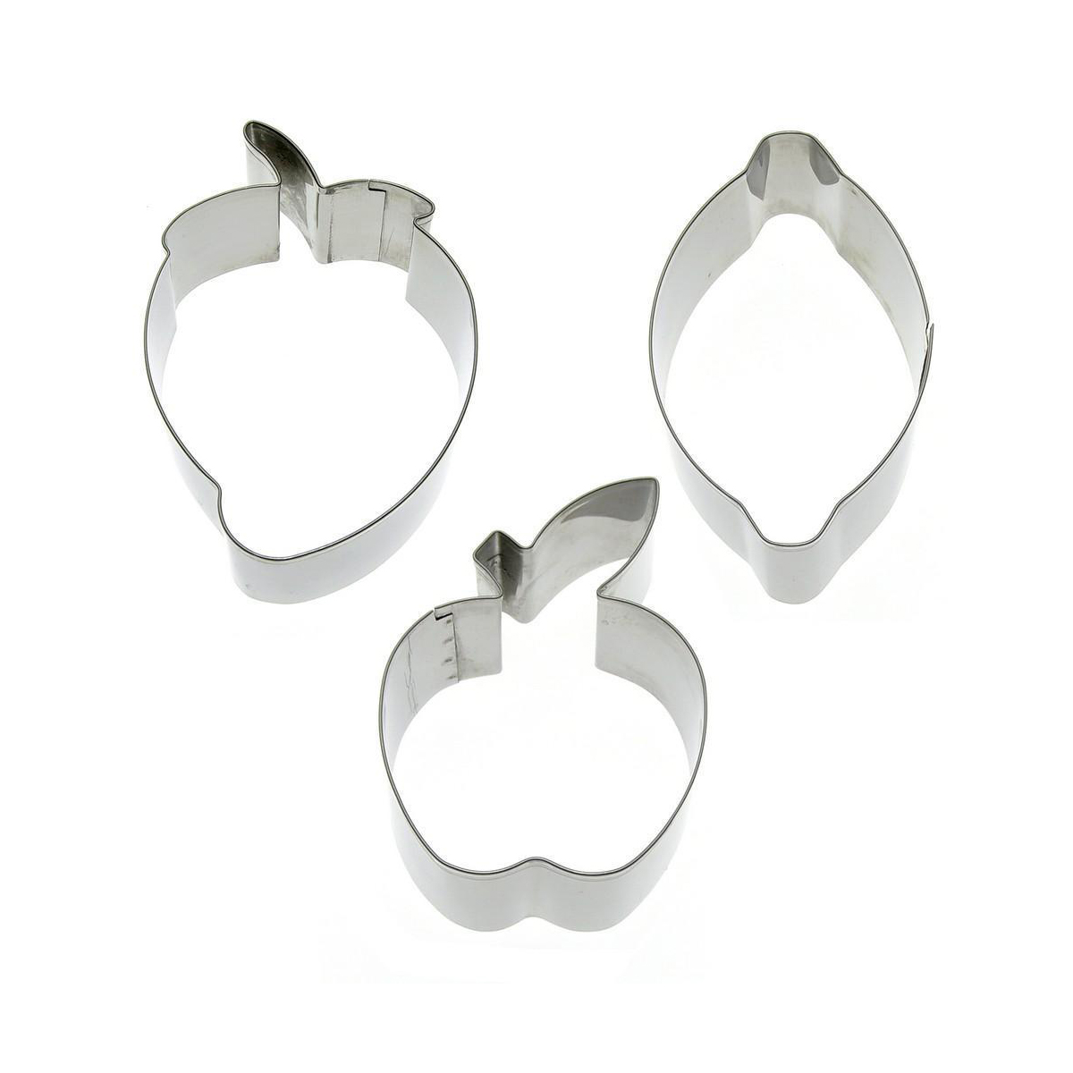 Формы кулинарные "фрукты" нержав. набор 3 шт. (1/12/72) "мультидом" an8-18