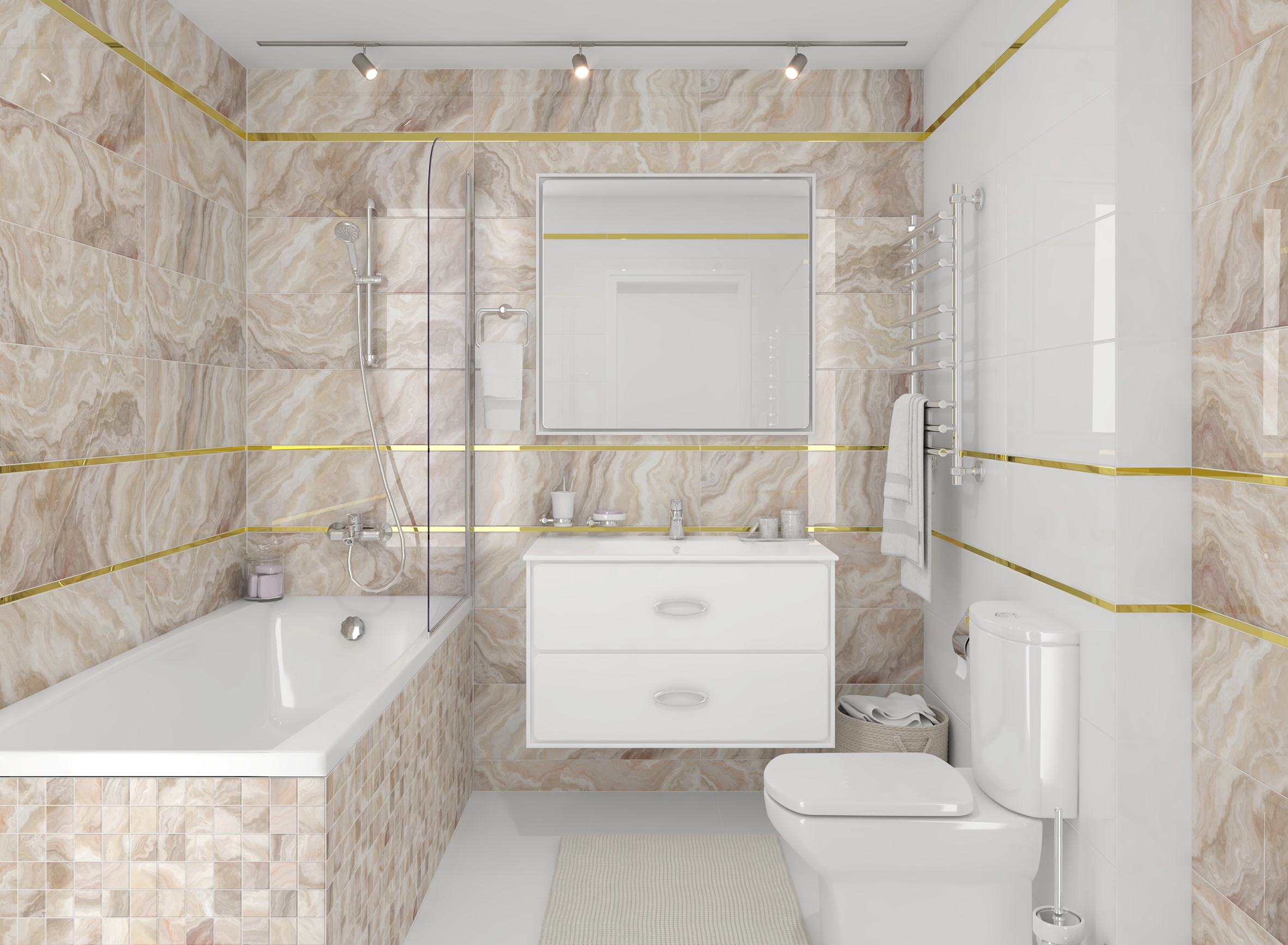 Crema бежевый 25x75