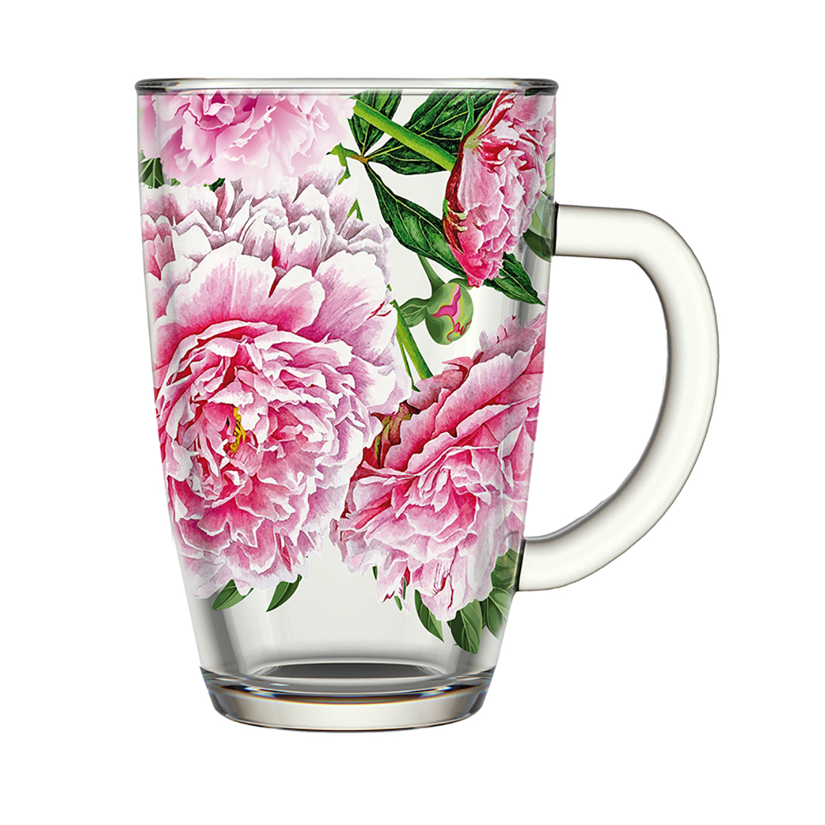 Кружка "пионы" 300 мл (1/12) "декостек"