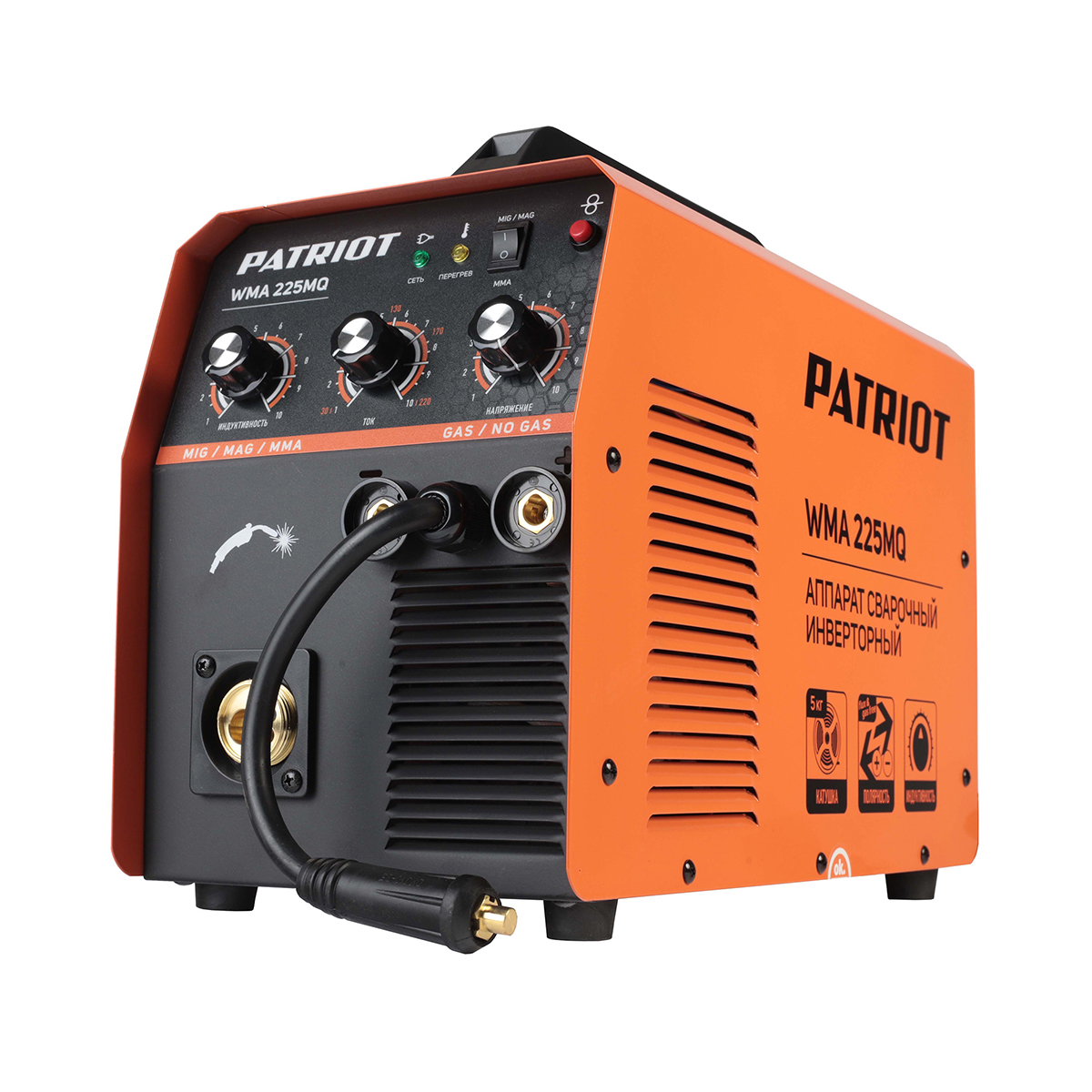 Сварочный автомат инверторный wma 225mq mig/mag/mma 9,4 квт (1) "patriot" 605301755