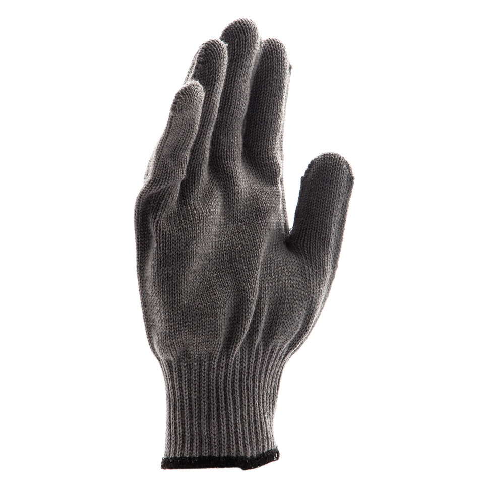 Перчатки трикотажные, акрил, серая туча, оверлок Сибртех (68652)