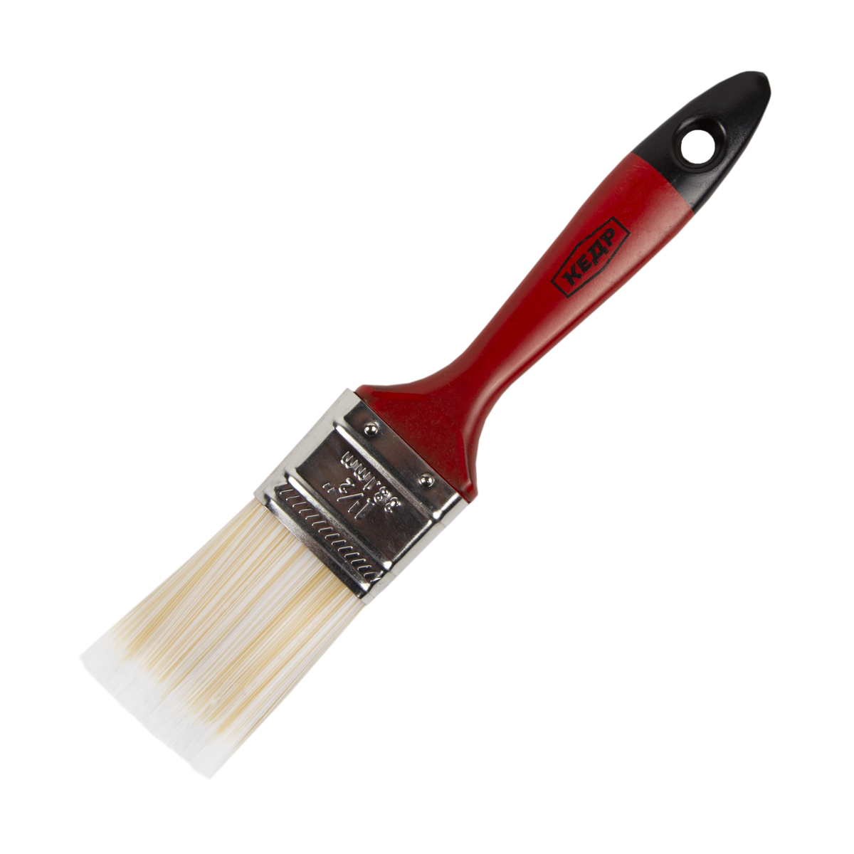 Кисть плоская искуств.щетина  №1,5/38 мм  (12/480) пласт.ручка "кедр"  046-1515