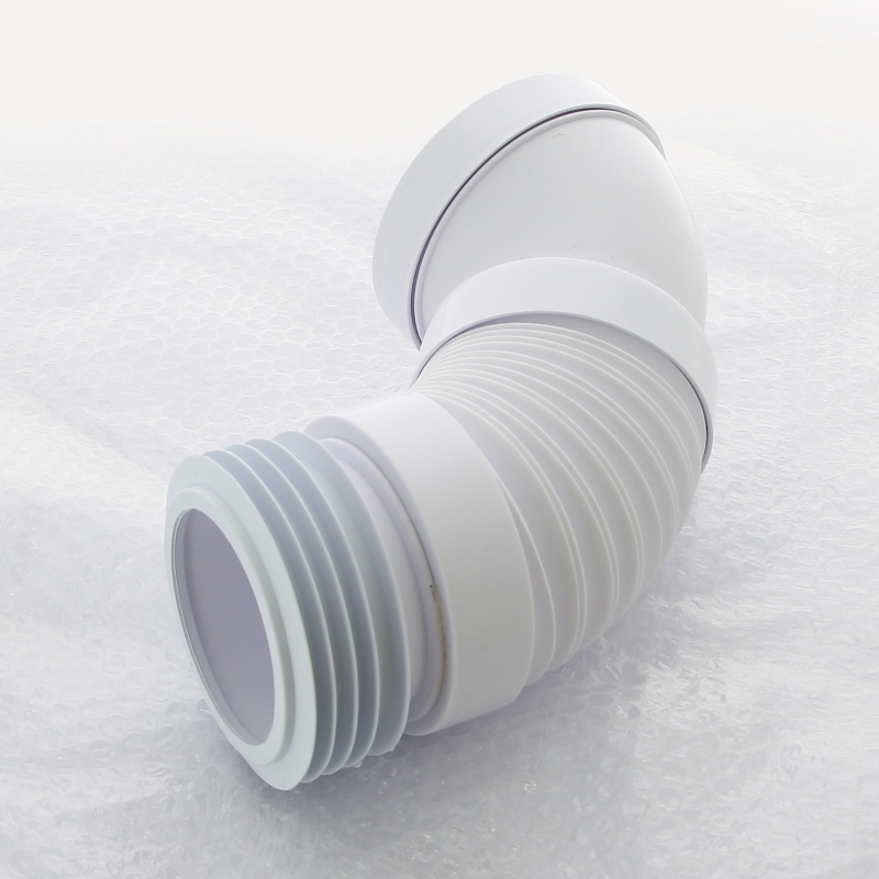 Труба McALPINE фановая L=315-440 мм гофр. угол 45 c манжетой, вход 97-107 мм, выход внутрь 110 мм