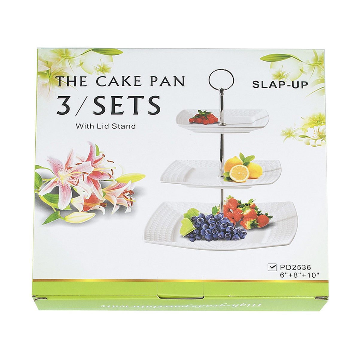 Блюдо трехъярусное Nouvelle Home Маршмеллоу, фарфоровое, 25 x 25/20 x 20/15 x 15 см