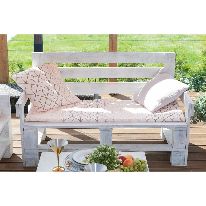 Подушка на скамейку "сетка" 45*150 см (1/5) "этель" 4264634