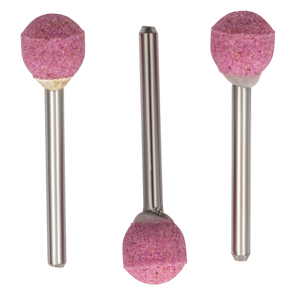 Шарошка абразивная, шар, 10 x 3 мм, F80, 3 шт Matrix (76015)