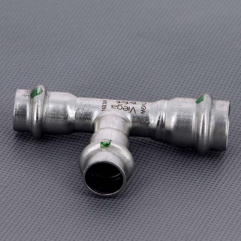 Тройник пресс 18x15x15 нержавеющая сталь Sanpress Inox VIEGA