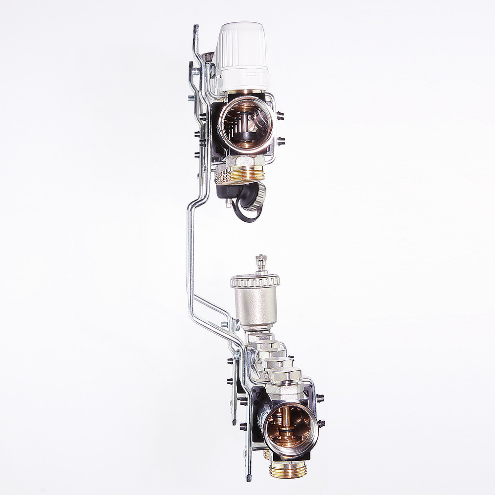 Колл. группа VALTEC 1" x 3/4" ЕК 5 выходов с балансировочными и термостатическими клапанами