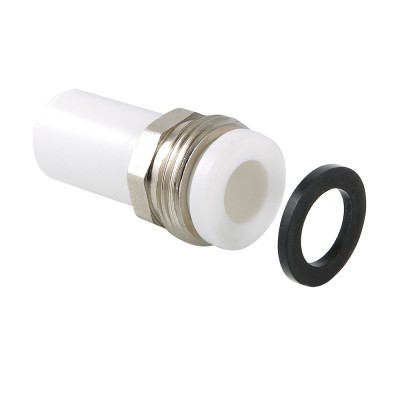 Штуцер с накидной гайкой 20 х 3/4" (НР) PP-R VALTEC белый