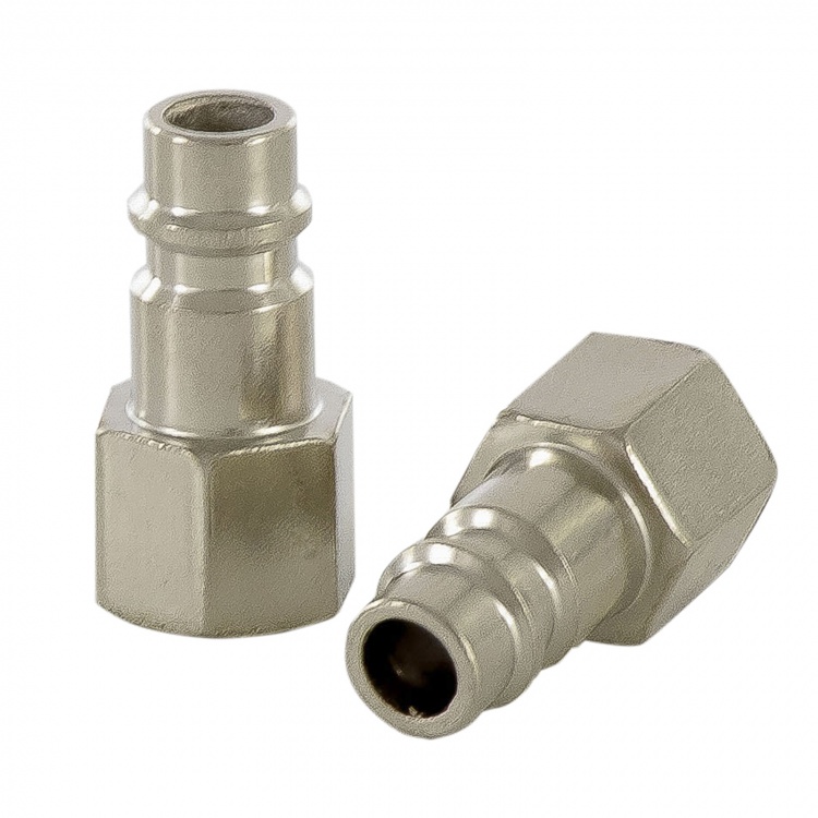 Ниппель универсальный быстросъемный ("папа"), 1/4, внутренняя резьба, 2 шт, Stels (57054)