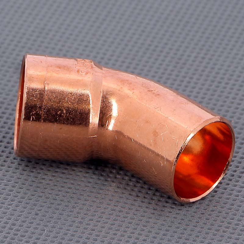 Угол однораструбный 45° VIEGA пайка 22 мм медный