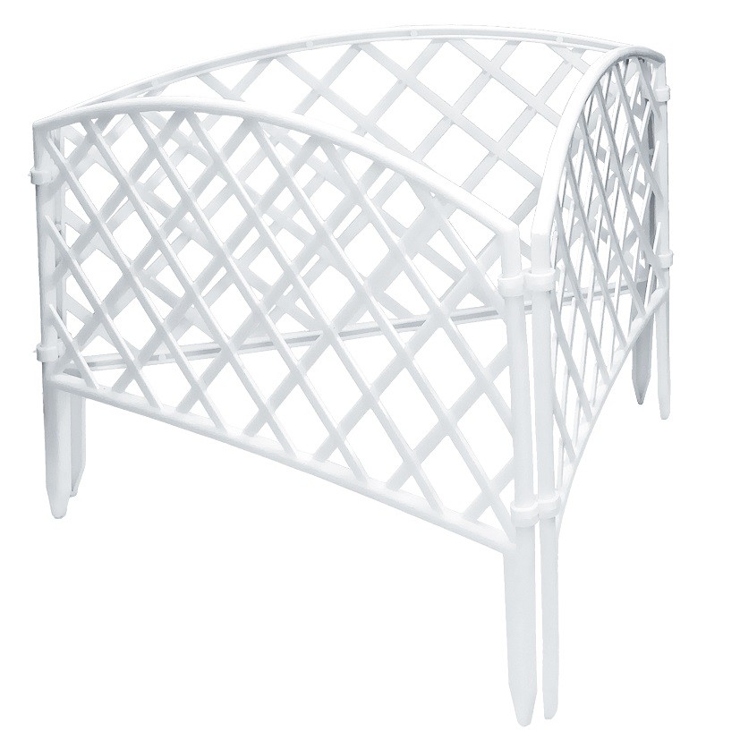 Забор декоративный "Сетка", 24 х 320 см, белый, Palisad (65021)