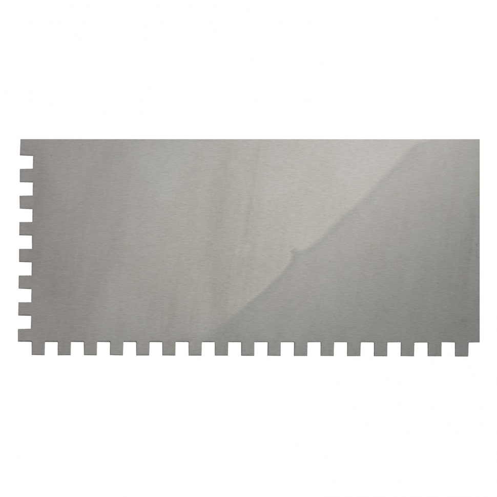 Гладилка из нержавеющей стали, 280 х 130 мм, зеркальная полировка, пластмассовая ручка, зуб 8 х 8 мм Matrix (86782)