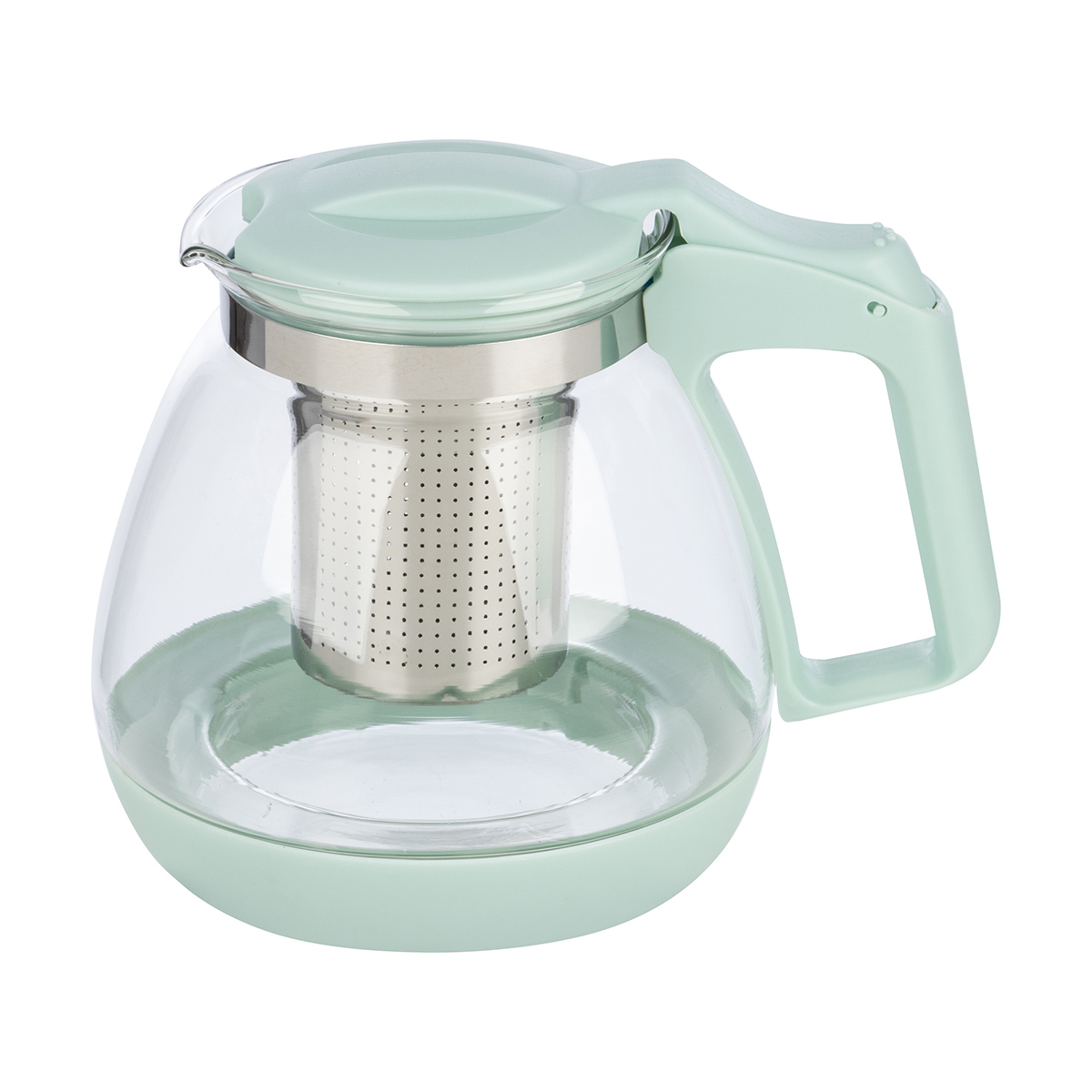 Чайник завар. стекло "mentolo" 1,1 л, усил. фильтр нержав. (1/36) "mallony"